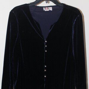 R & K Originals 3/4 sleeve sparkly blouse